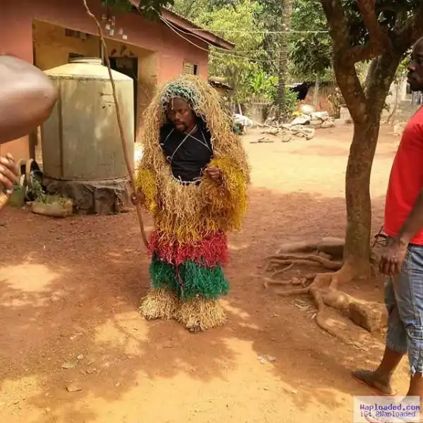 Photo Of Nollywood Actor, Okon Lagos, As A Masquerade